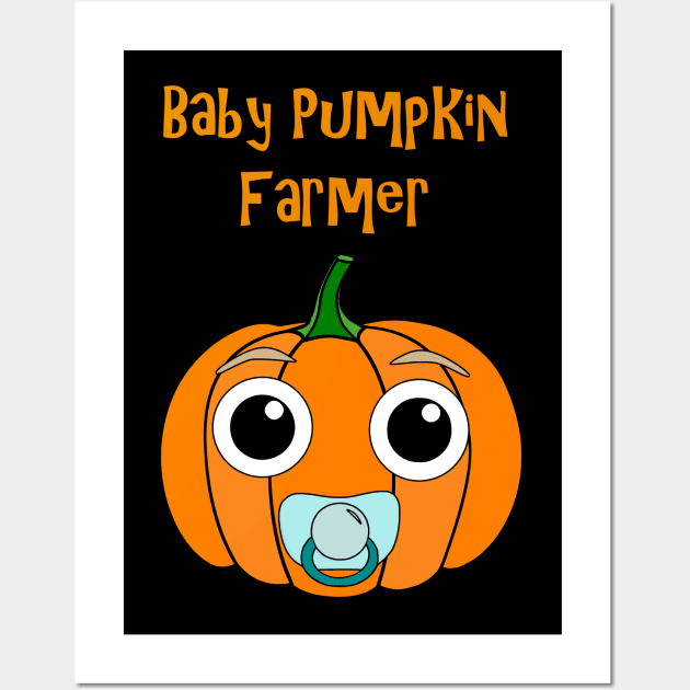 Pregnant Mom Pumpkin Baby Pumpkin Farmer Wall Art by Mindseye222